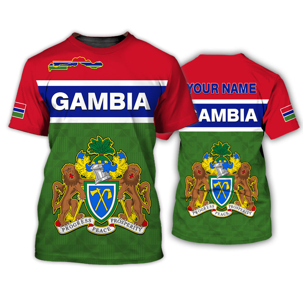 Custom Personalised Gambia Hawaiian Shirt Happy 58th Independence Anniversary Flag Style