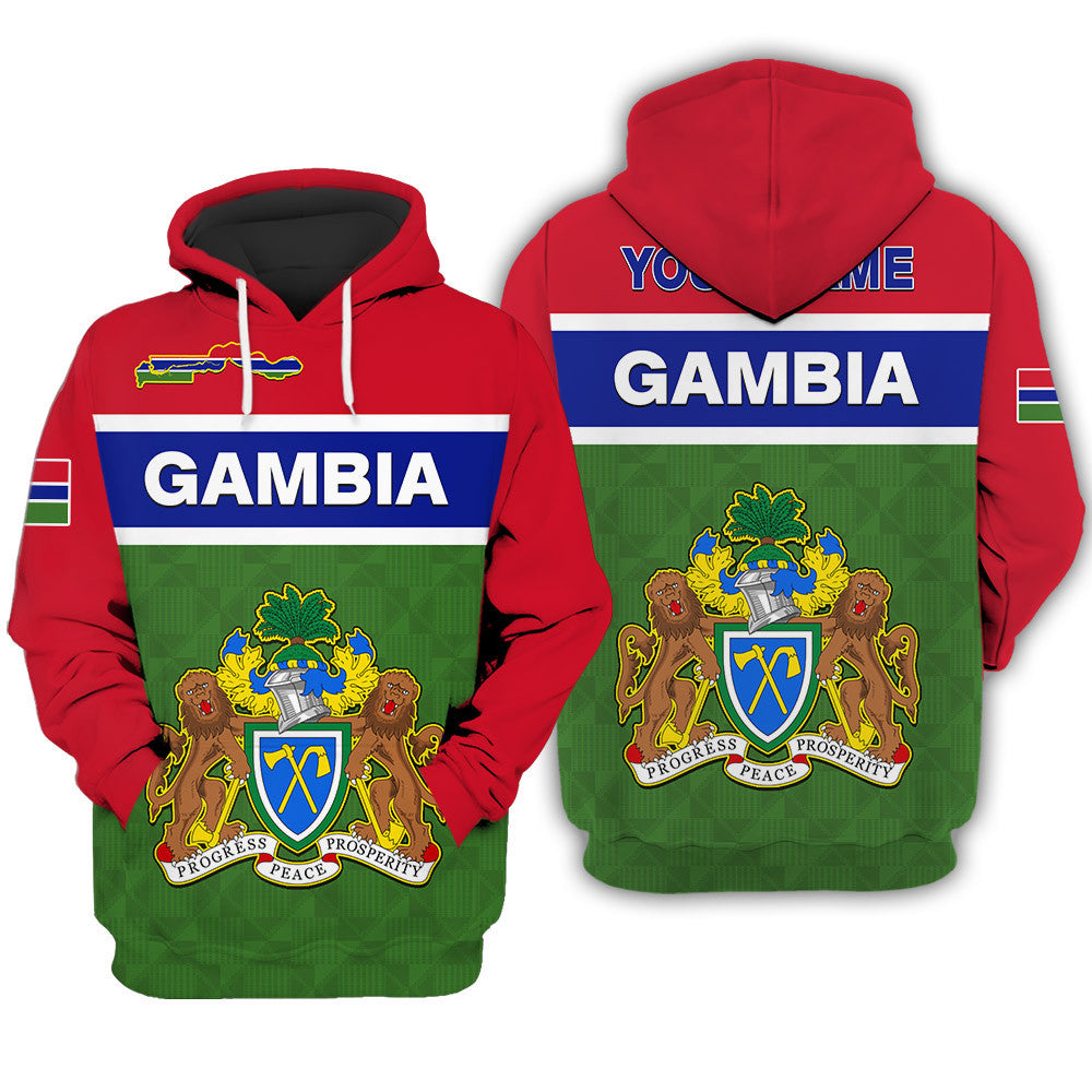 Custom Personalised Gambia Hawaiian Shirt Happy 58th Independence Anniversary Flag Style