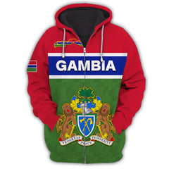 Custom Personalised Gambia Hawaiian Shirt Happy 58th Independence Anniversary Flag Style