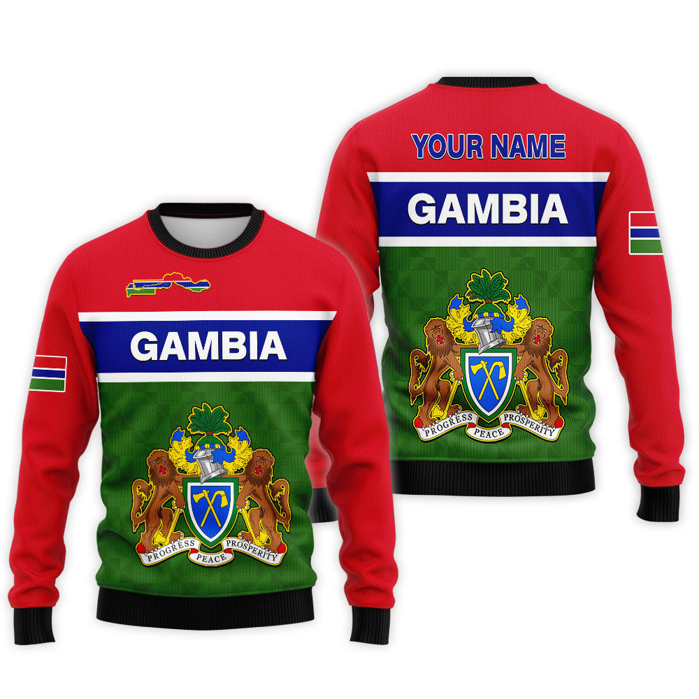 Custom Personalised Gambia Hawaiian Shirt Happy 58th Independence Anniversary Flag Style