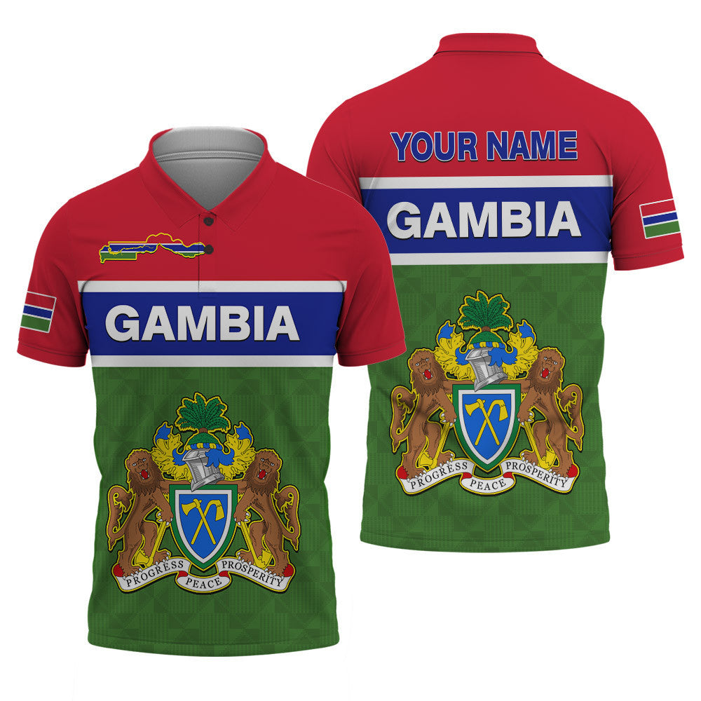 Custom Personalised Gambia Hawaiian Shirt Happy 58th Independence Anniversary Flag Style