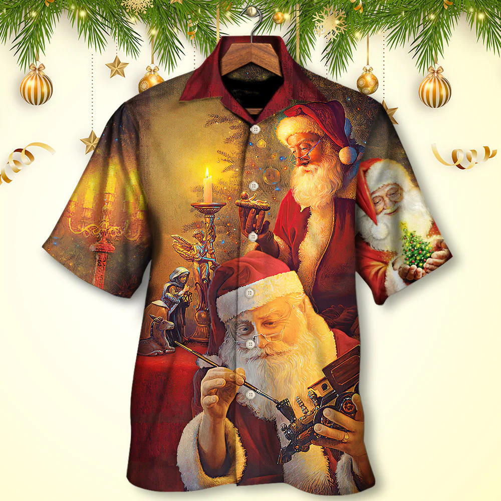 Christmas Santa Claus The Spirit of Christmas Art Style Hawaiian Shirt