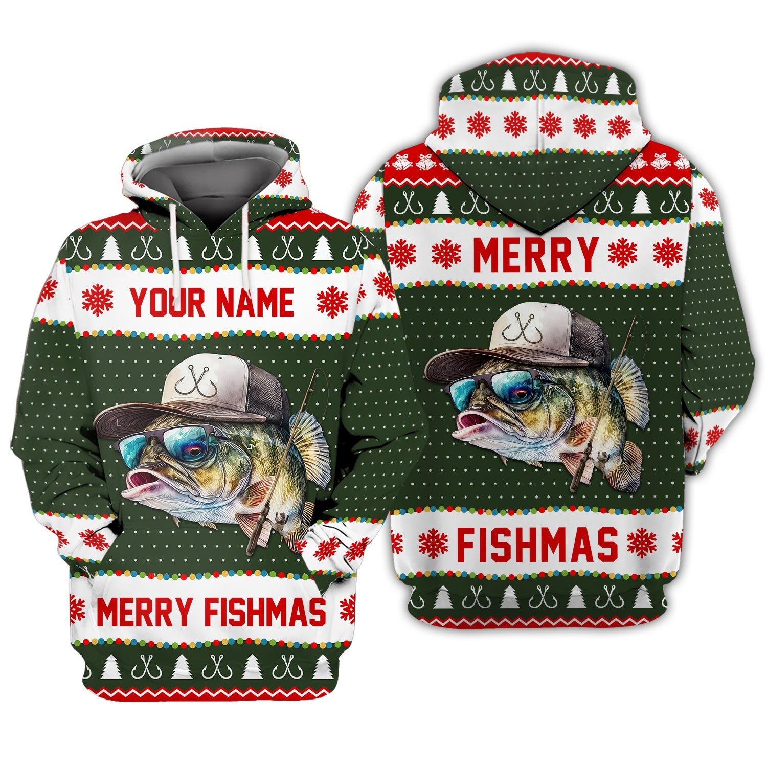 Custom Unisex Shirt, Merry Fishmas T-Shirt, Christmas Hoodie, Shirt For Christmas