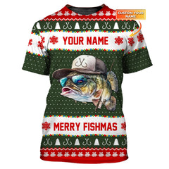 Custom Unisex Shirt, Merry Fishmas T-Shirt, Christmas Hoodie, Shirt For Christmas