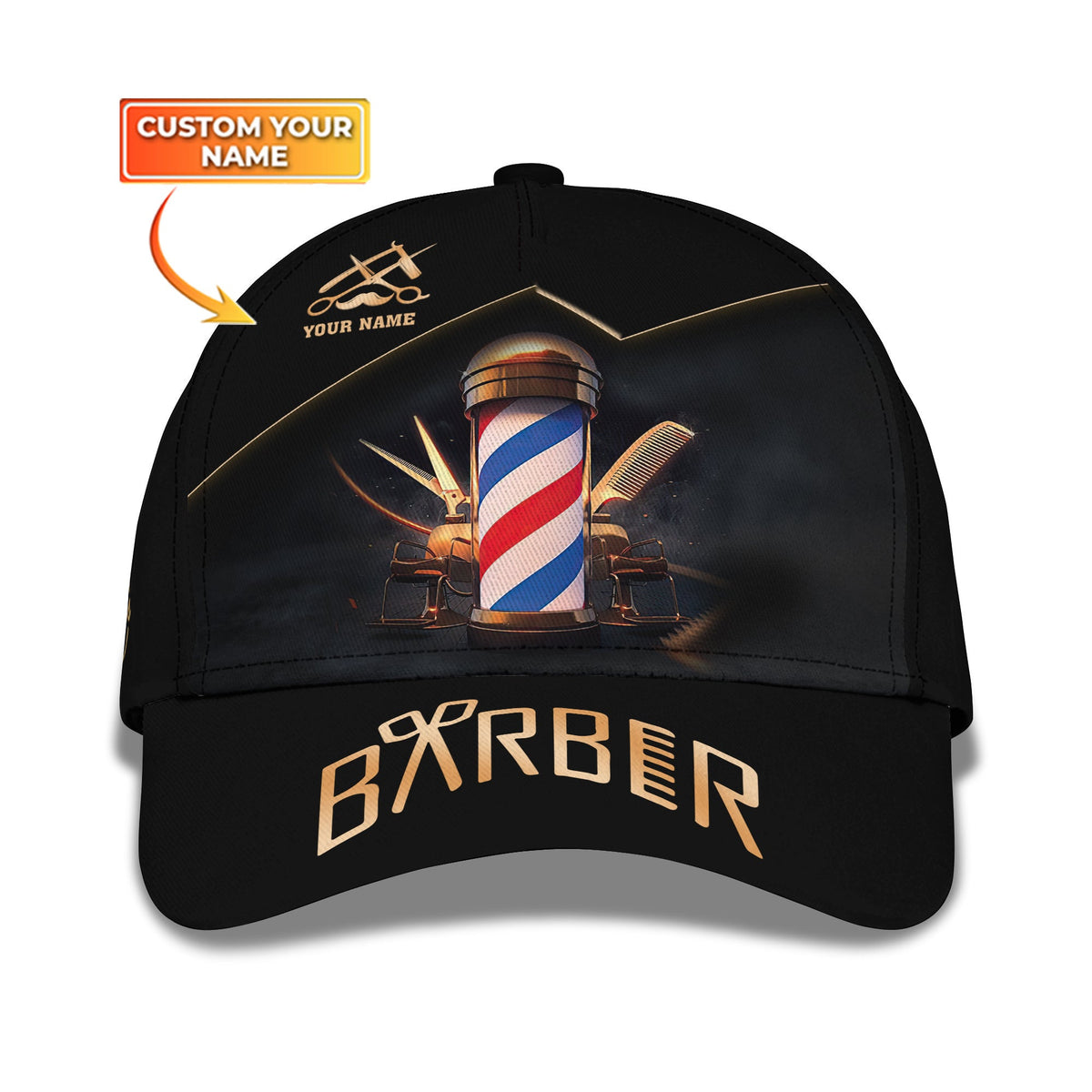 Barber Classic Cap, Hairstylist Hat, Unisex Barber Hat Hairstylist