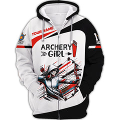 Woman Shirt, Custom Name Archery Shirt, Archery Girl, Shirt for Archery Lovers