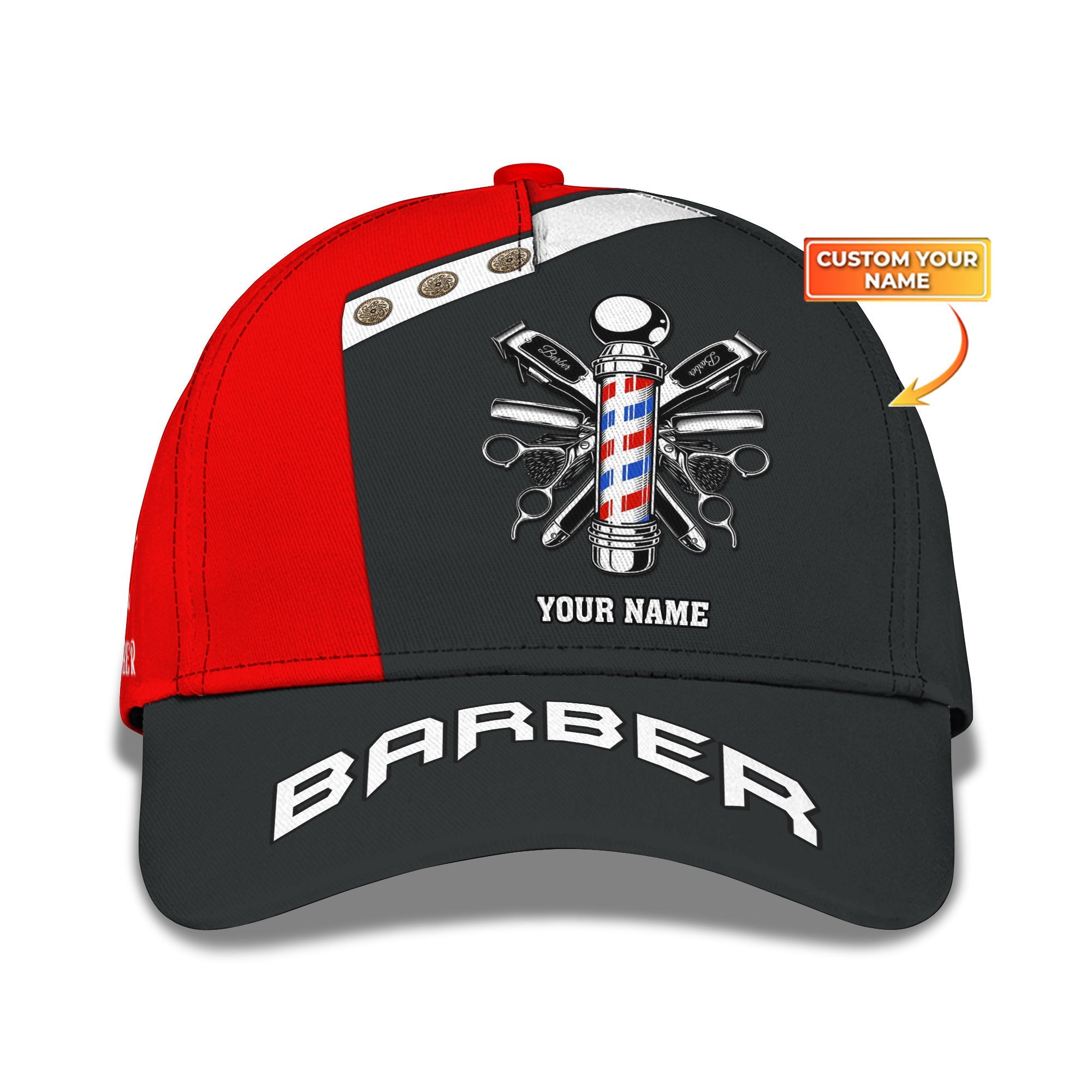 Barber Classic Cap, Hairstylist Hat, Unisex Barber Hat