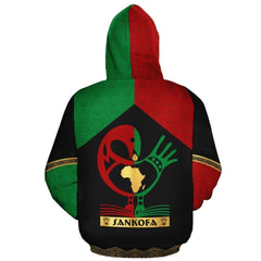 African Hoodie Sankofa Bird Pullover