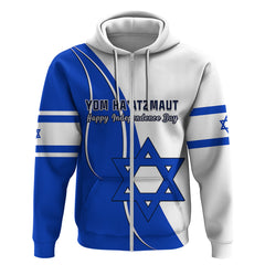 Customized Israel Independence Day Hoodie Yom Haatzmaut Curvel Style