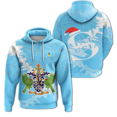 Saint Lucia Christmas 3D  Hoodie Coat Of Arms X Style8