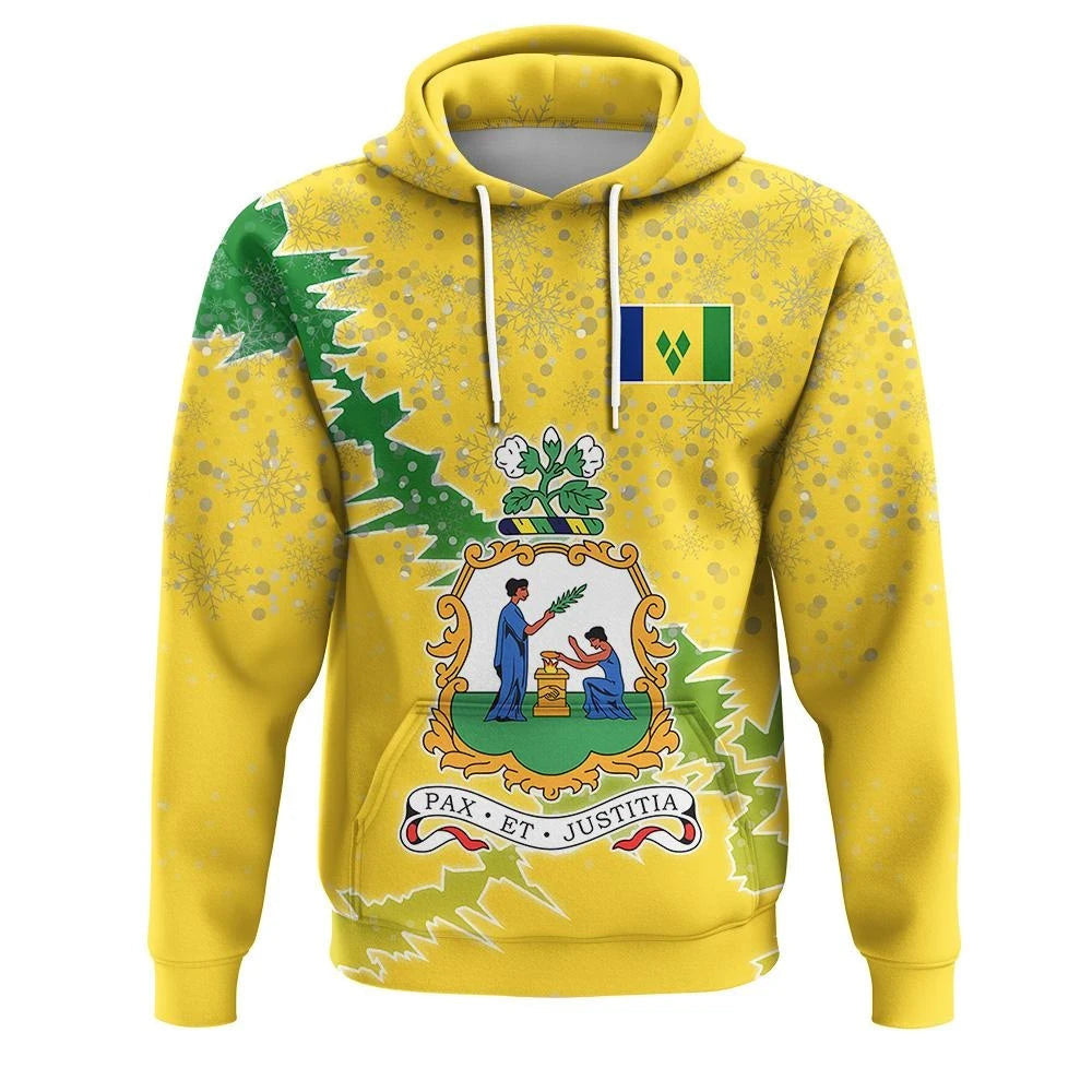 Saint Vincent and the Grenadines Christmas 3D Hoodie Coat Of Arms X Style