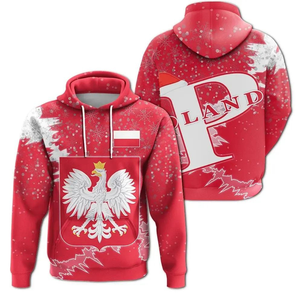 Poland Christmas 3D  Hoodie Coat Of Arms X Style