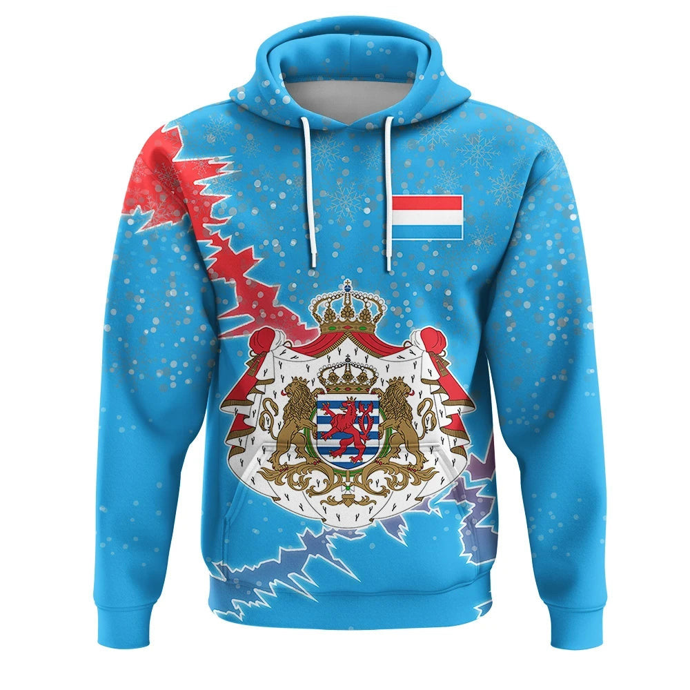 Luxembourg Christmas 3D Hoodie Coat Of Arms X Style8