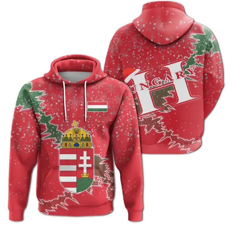 Hungary Christmas 3D  Hoodie Coat Of Arms X Style