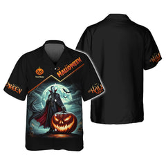 3D Full Print Dracula With Pumpkin T-Shirts Personalized Name Gift For Halloween Lovers