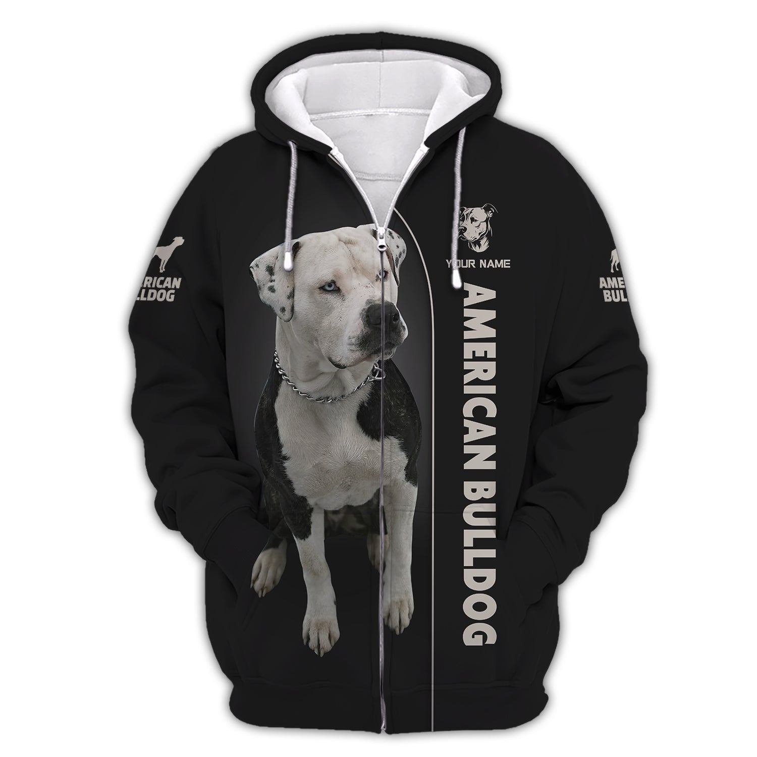 3D Full Print American Bulldog T-Shirts Personalized Name Gift For Dog Lovers