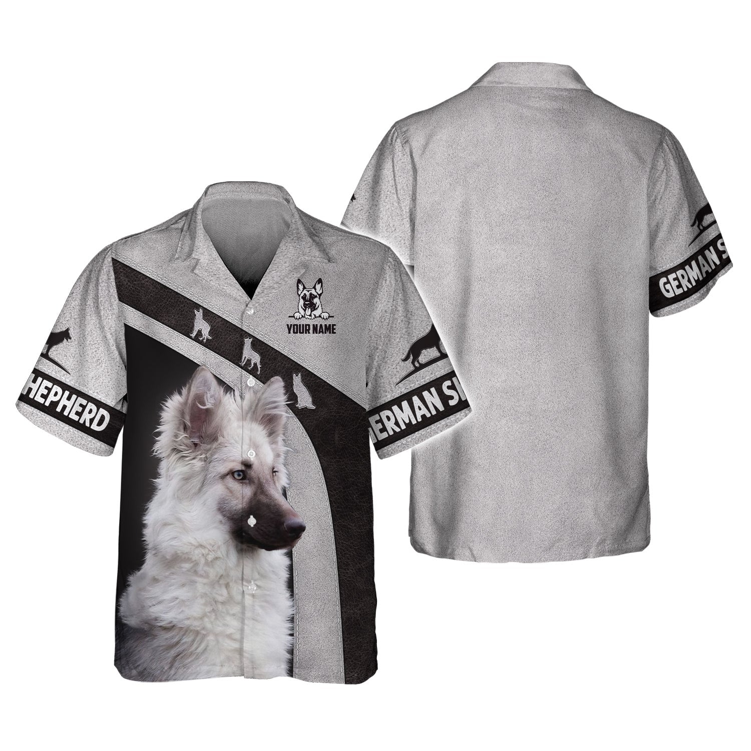 3D Full Print Silver Sable German Shepherd T-Shirts Personalized Name Gift For Dog Lovers