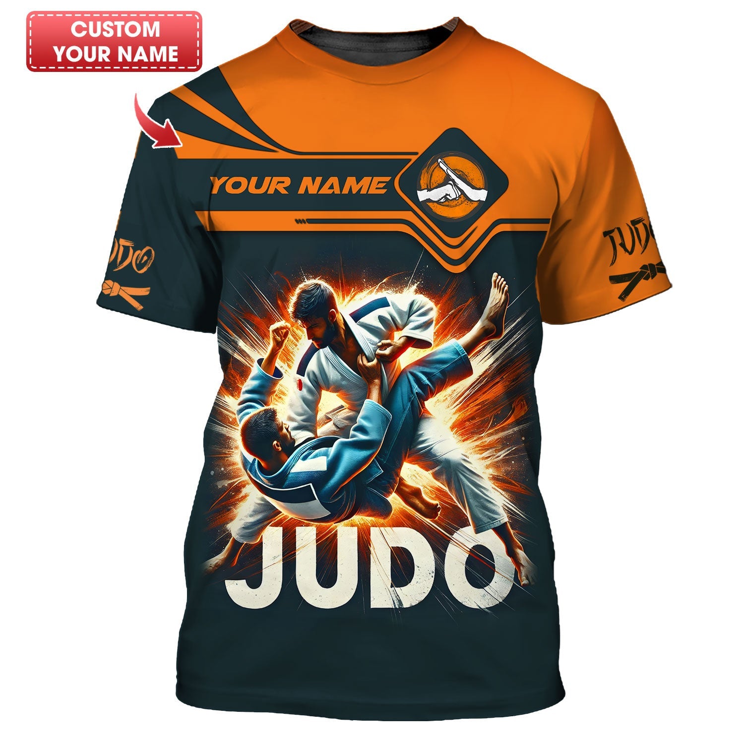 3D Full Print Judo Fighter T-Shirts Personalized Name Gift For Judo Lovers