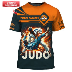 3D Full Print Judo Fighter T-Shirts Personalized Name Gift For Judo Lovers