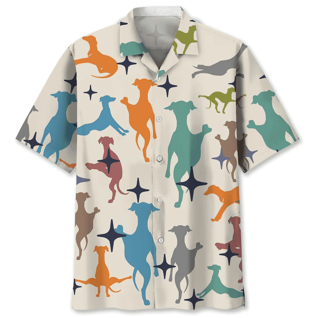 Greyhound Colorful Hawaiian Shirt