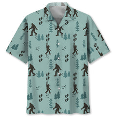 bigfoot pine hawaiian shirt