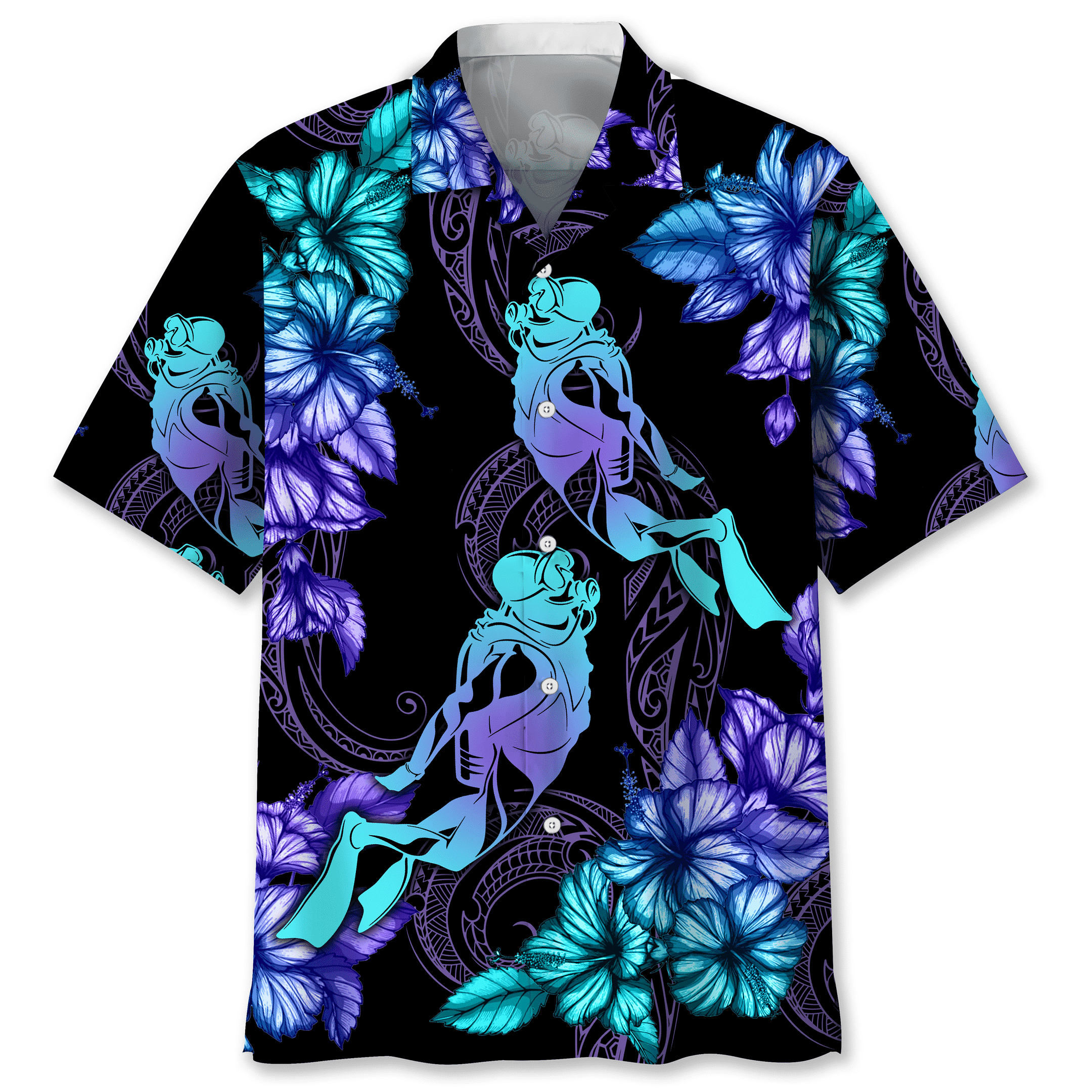 Scuba Diving Tropical Shirt Hawaiian Shirt