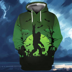 Bigfoot Halloween Night All Over Print Green