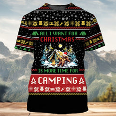 All I Want For Christmas Is More Time For Camping All Over Print Shirt