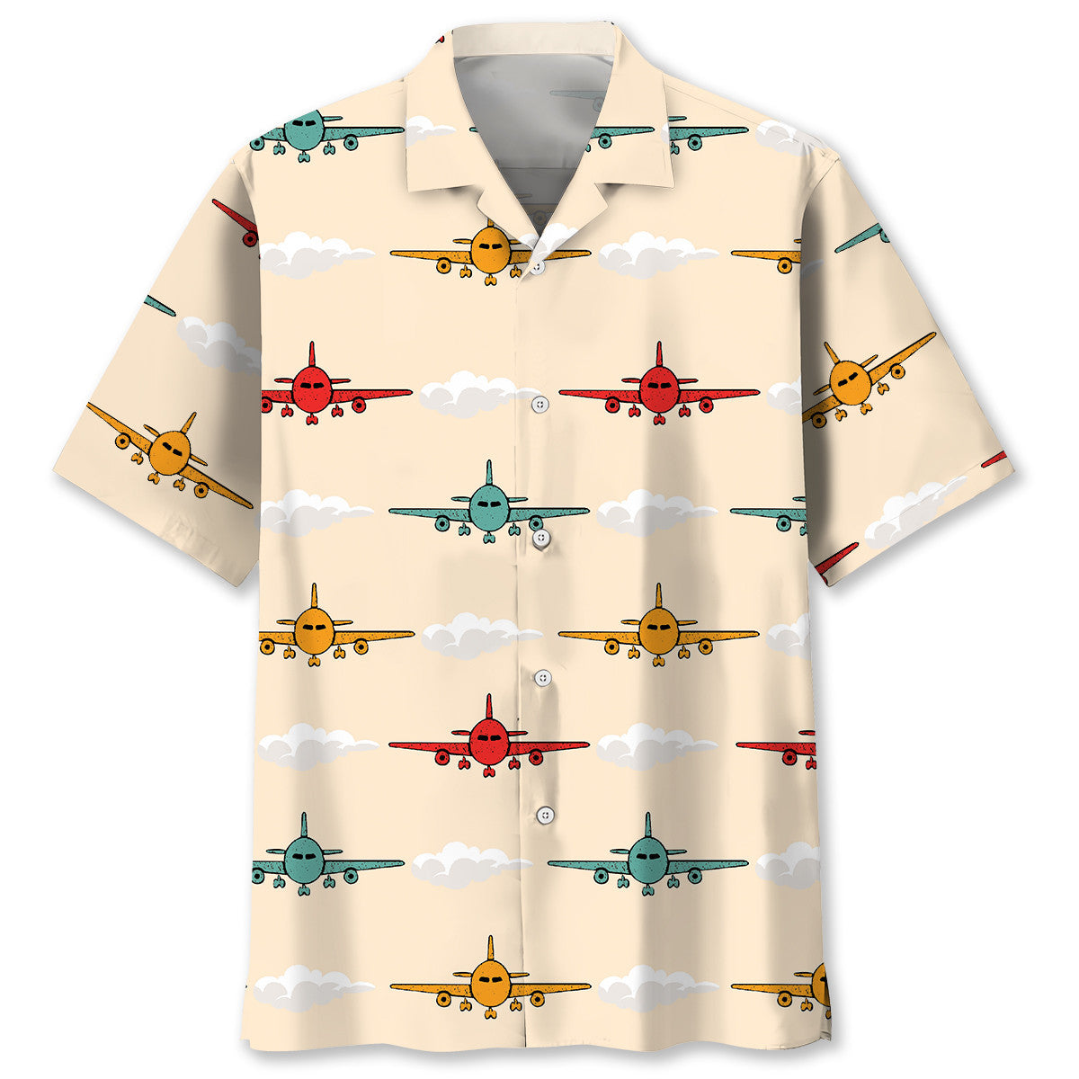 Airplane Color Hawaiian Shirt