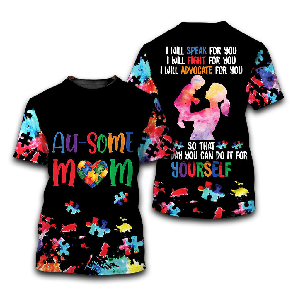 Autism Au-some Mom T-Shirt For Women