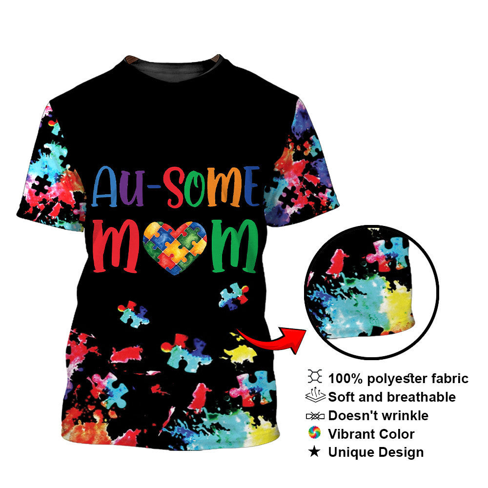 Autism Awareness Mom T-Shirt For Women