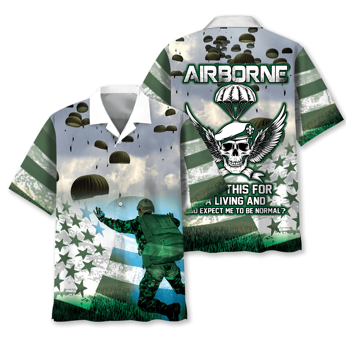 Airborne Veteran Hawaiian Shirt