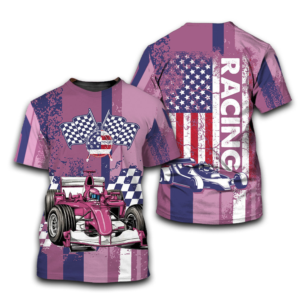 American Formula Racing Car T-Shirt For Men & Women