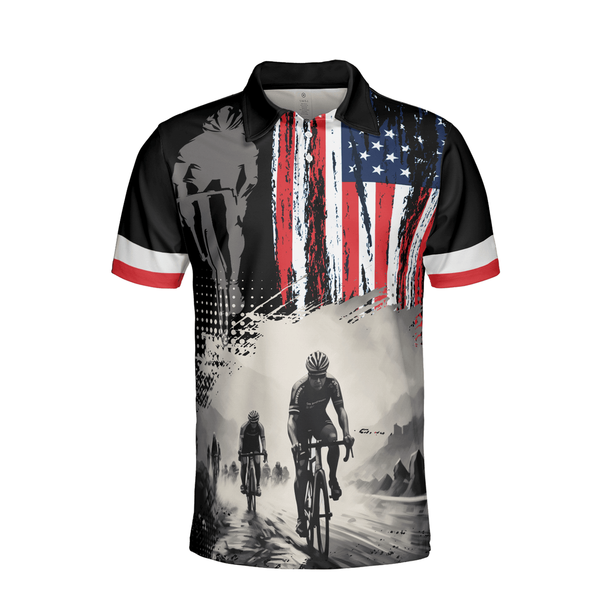 American Pride Cycling Polo Shirt For Men