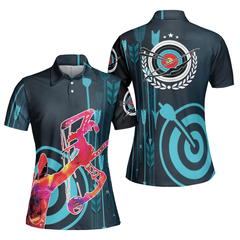 Archery Blue Polo Shirt For Women