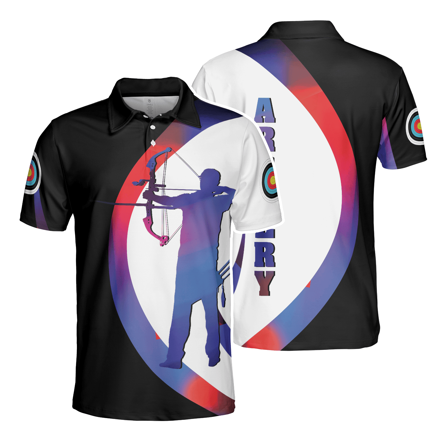 Archery Black Polo Shirt For Men