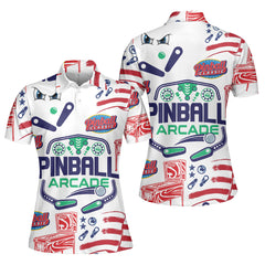 Arcade Pinball Polo Shirt For Women