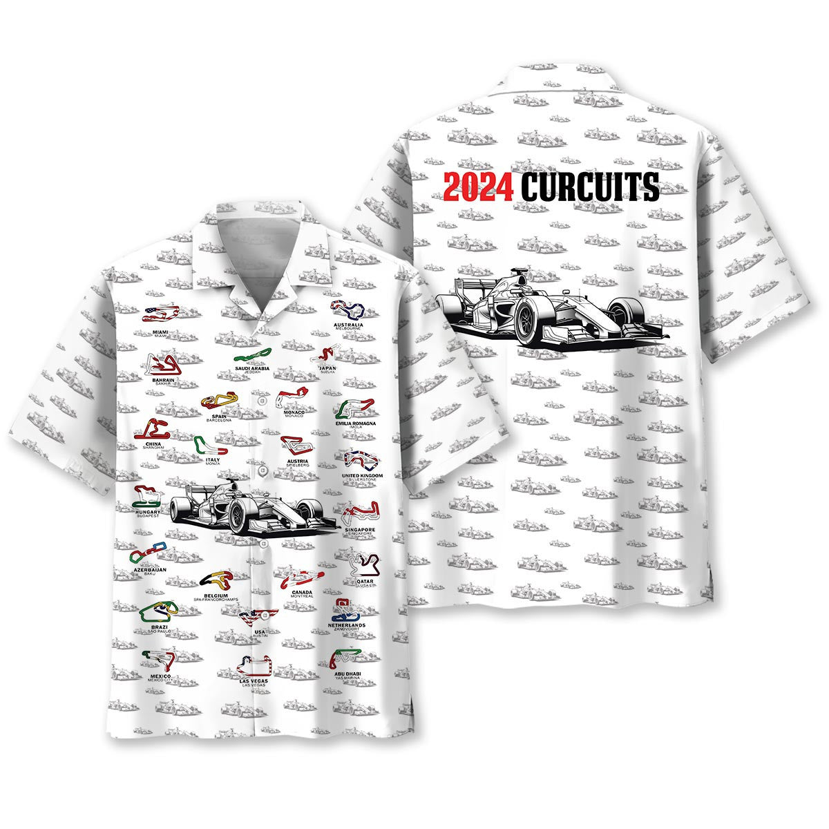 2024 F1 Circruits Hawaiian Shirt