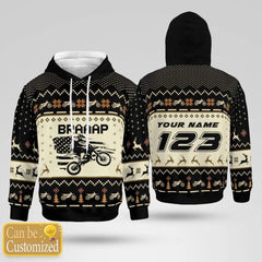 Personalized Dirt Bike Xmas Vintage AOP Shirt