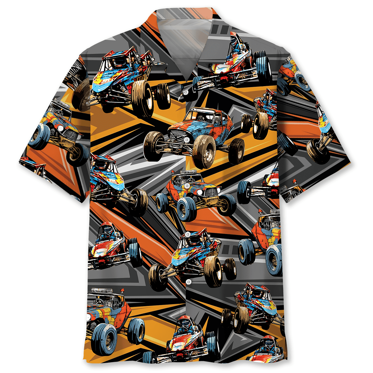 Abstract Quarter Midget Race Car Hawaiian Shirt