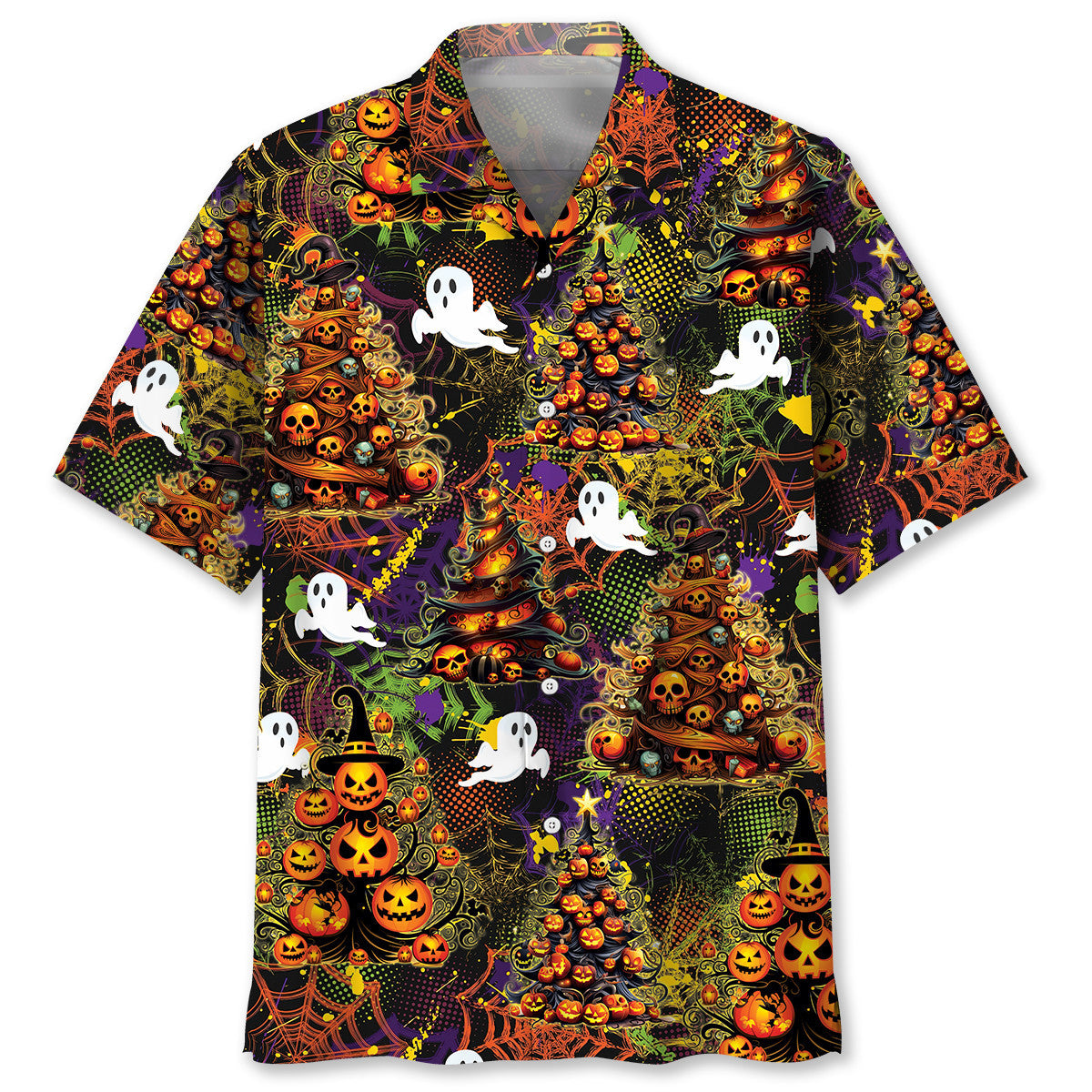 Halloween Christmas Tree Hawaiian Shirt