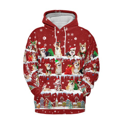 Christmas Snow Dog Breeds All Over Printed Hoodie