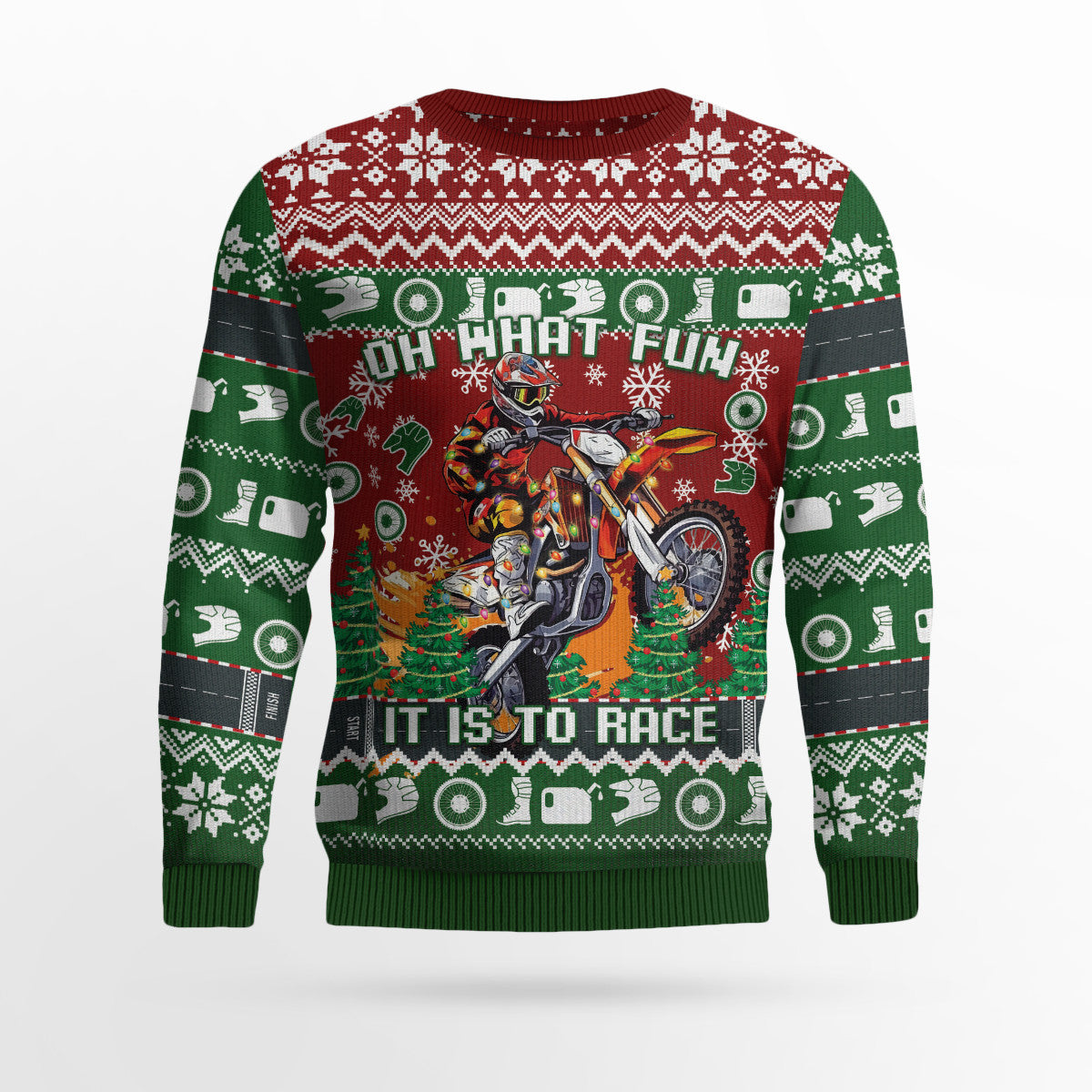 Dirtbike Funny Christmas Sweater