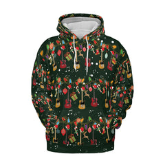 Christmas Guitar All Over Printed Hoodie