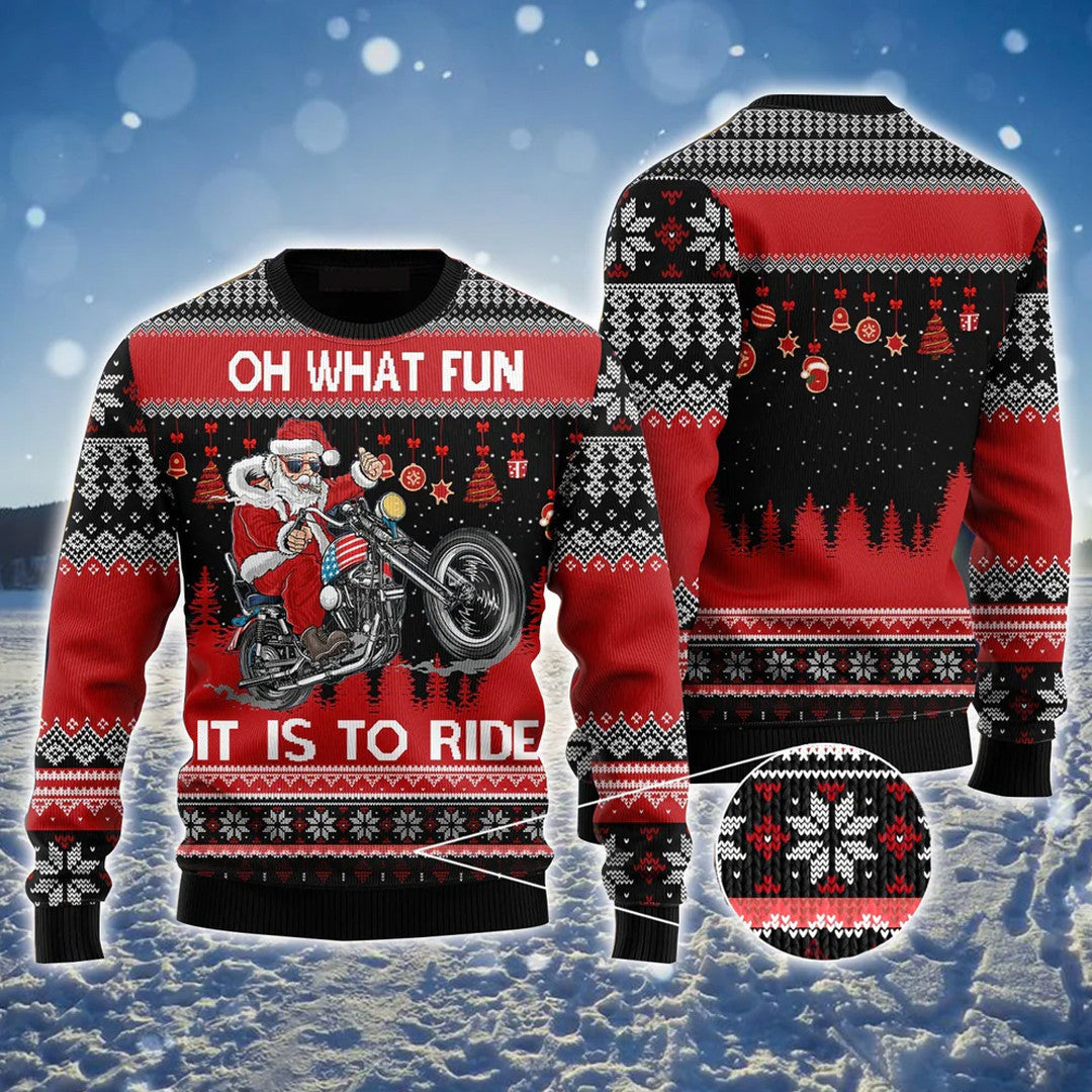 Motorcycle Lover Xmas Ugly Christmas Sweater