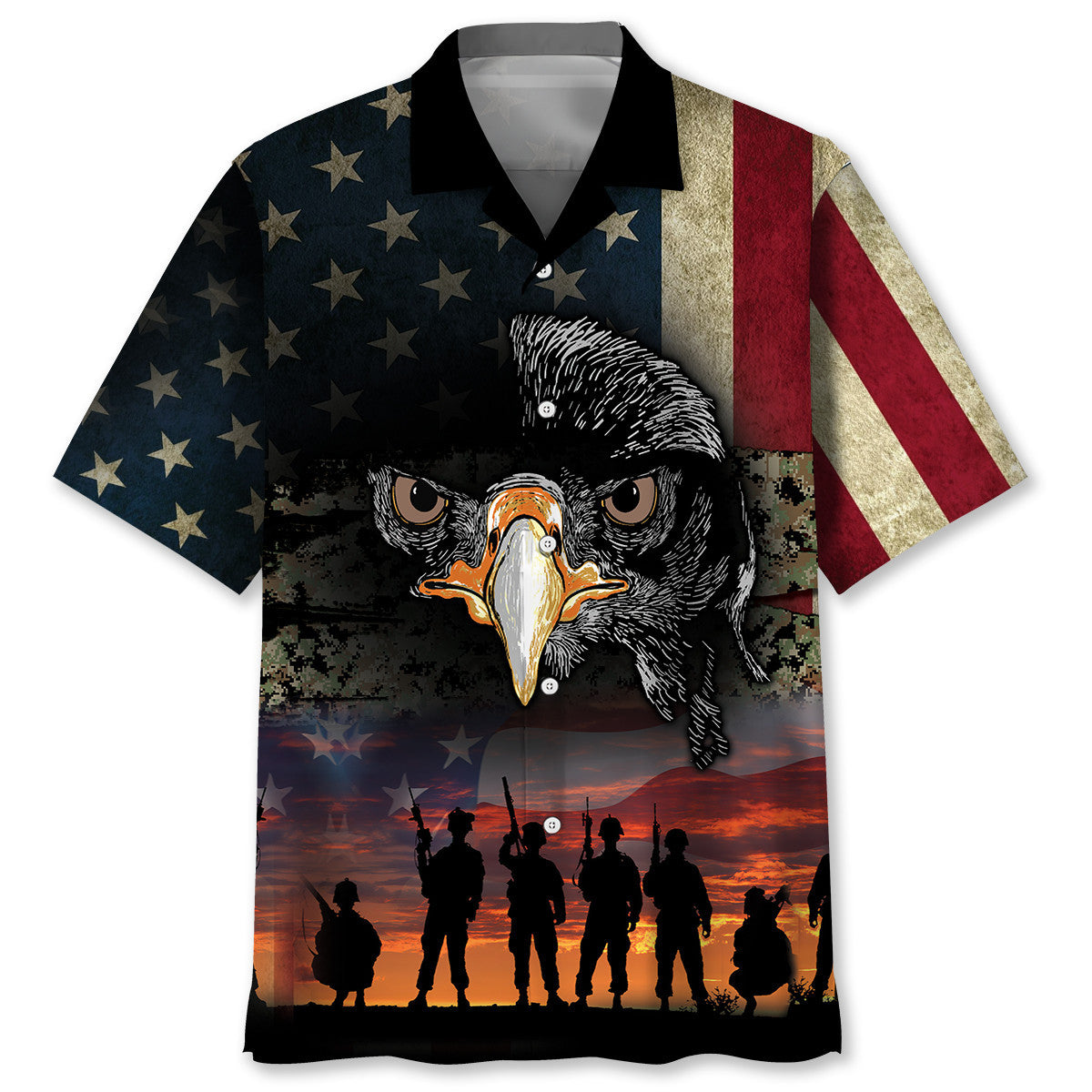 American Veteran Eagle Hawaiian Shirt