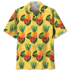 Beach Pineapple Hawaiian Shirt Men