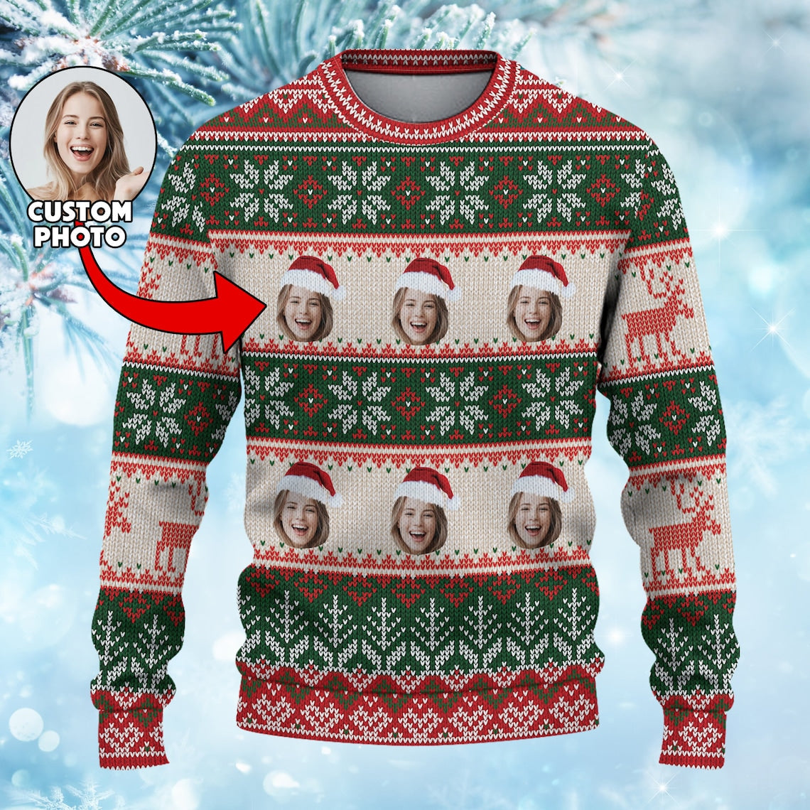 Custom Ugly Sweater For Christmas Ugly Sweater 2023 Ugly Christmas Sweater With Picture Personalized Face Photo Christmas Gift