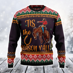 Cowboy Ugly Christmas Sweater, Cowboy Season Christmas Pattern Ugly Sweater For Men & Women - Best Gift For Christmas, Friends, Cowboy