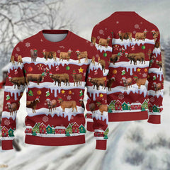 Beefmaster Ugly Christmas Sweater, Sweater Gifts For Pet Loves, Farmers Sweater